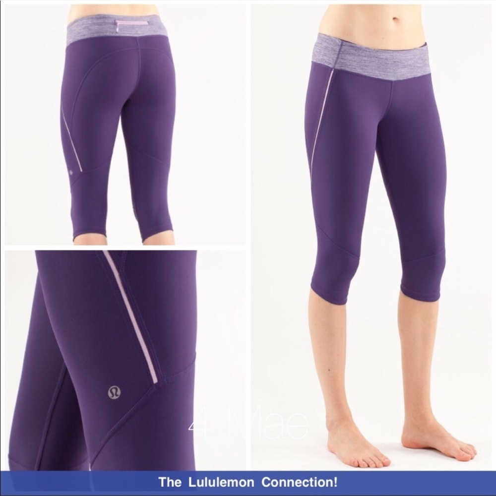 Lululemon Run: Excel Crop Concord Grape 4